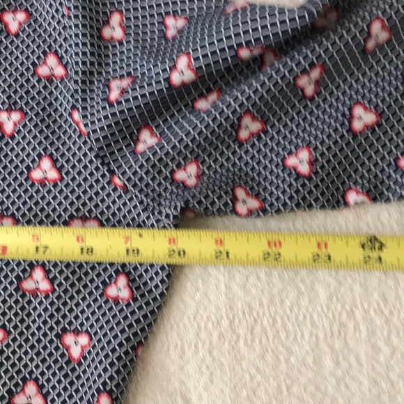 🍒VTG 70s circa polyester printed blouse - Picture 6 of 7